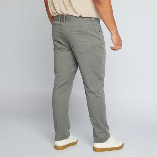 Pantalon slim - L32 - Kaki grisé