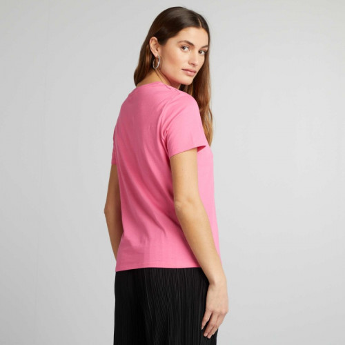 T-shirt en jersey imprimé - Rose