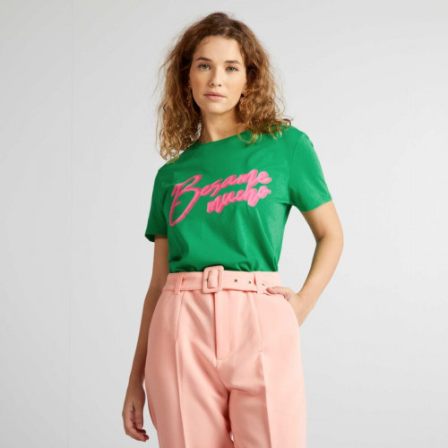 T-shirt en jersey imprimé - Vert