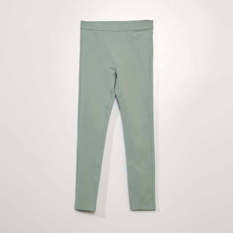 Jegging uni - Vert tilleul