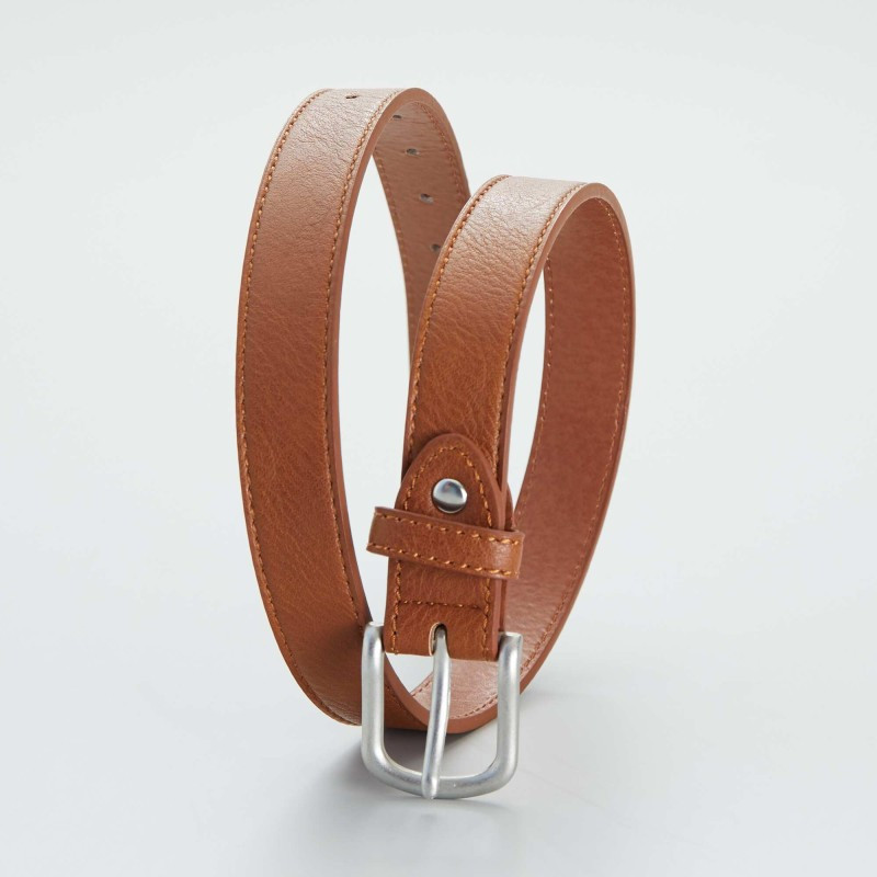 Ceinture simili toucher doux - Camel