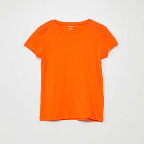 T-shirt en jersey uni - Orange