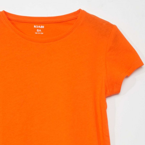 T-shirt en jersey uni - Orange