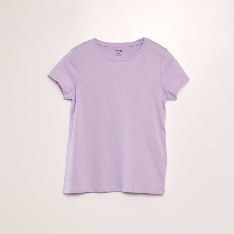 T-shirt en jersey uni - Violet