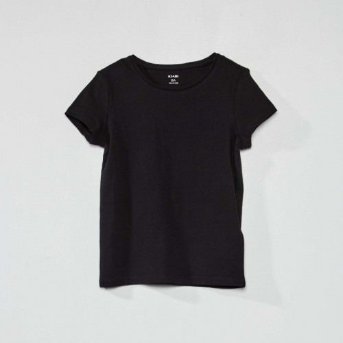 T-shirt en jersey uni - Noir