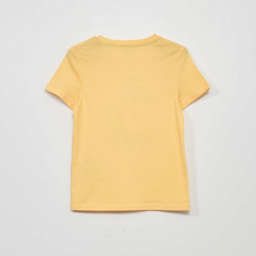 T-shirt imprimé en jersey - Jaune