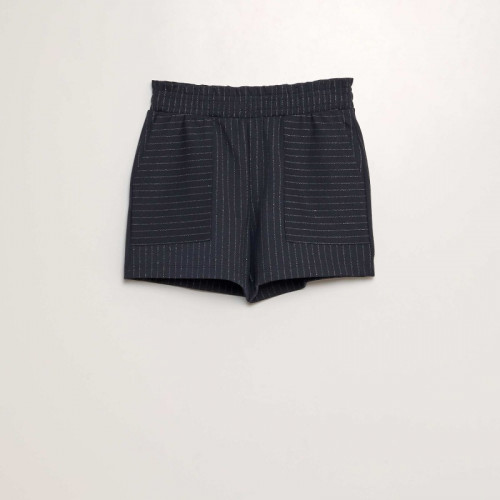 Short avec fils brillants - Bleu