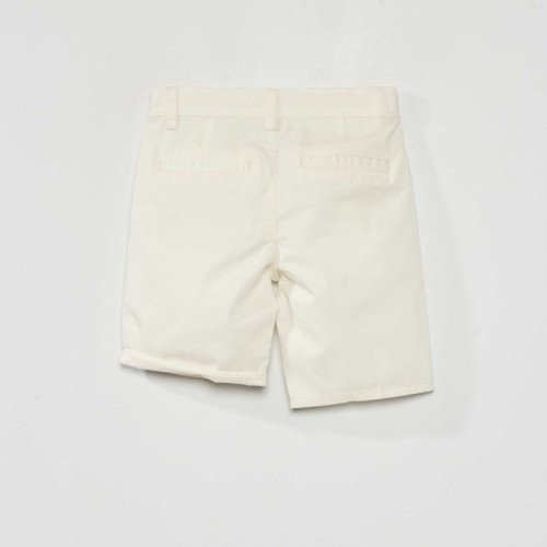 Bermuda chino en twill coloré - Blanc