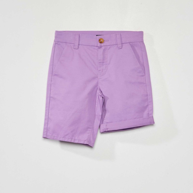 Bermuda chino en twill coloré - Violet