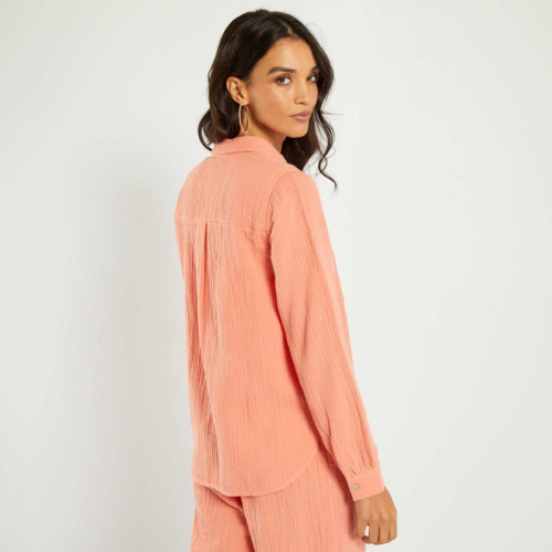 Chemise en gaze de coton - Orange