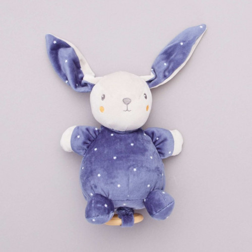 Peluche lapin musicale - Bleu