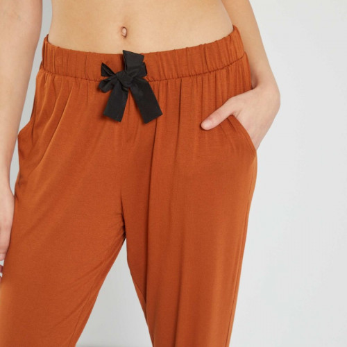 Pantalon de nuit fluide - Orange caramel