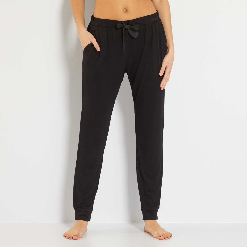 Pantalon de nuit fluide - Noir