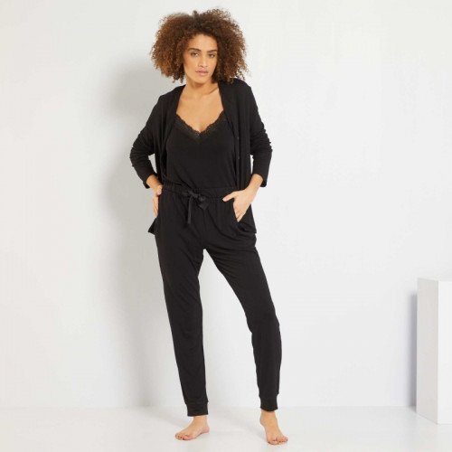 Pantalon de nuit fluide - Noir