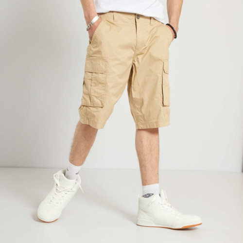 Bermuda avec poches battles - Beige