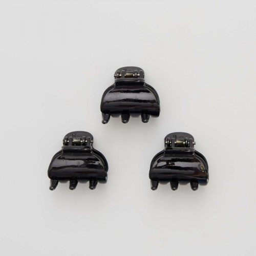 Lot de 3 pinces crabes - Noir