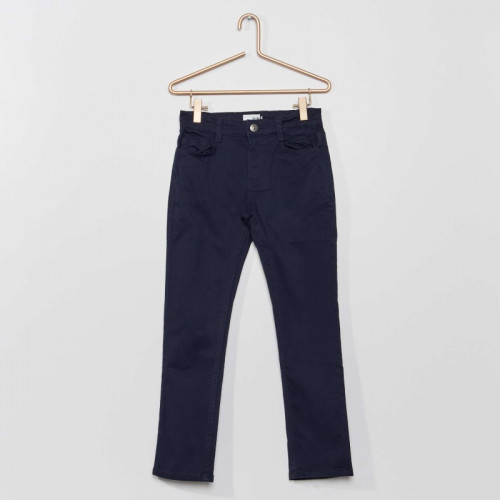 Pantalon slim en twill éco-conçu - Bleu marine