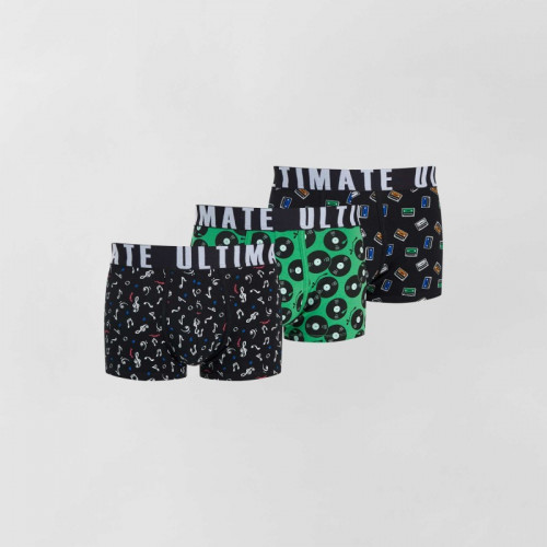 Lot de 3 boxers fantaisie - Noir/vert