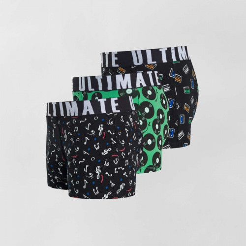 Lot de 3 boxers fantaisie - Noir/vert