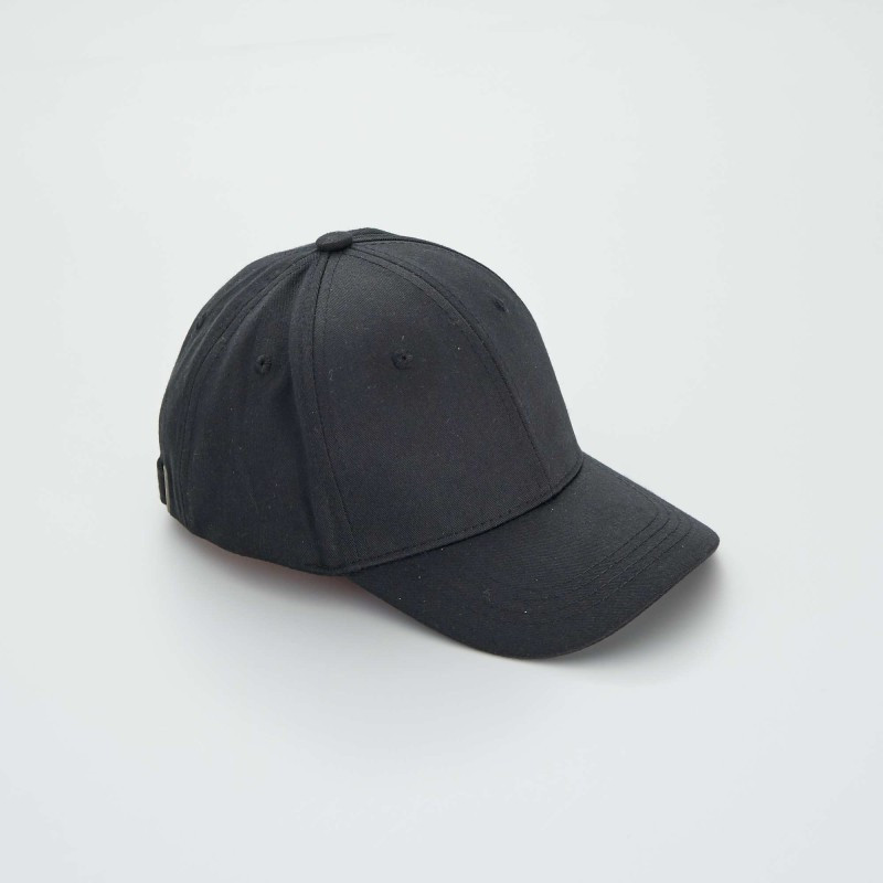 Casquette en toile unie - Noir