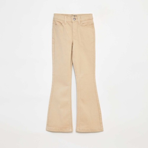 Pantalon flare - Coupe + ajustée - Beige