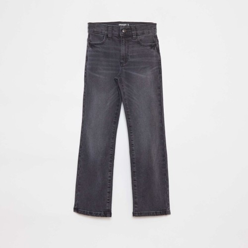 Pantalon en jean coupe droite - Coupe + ajustée - Gris